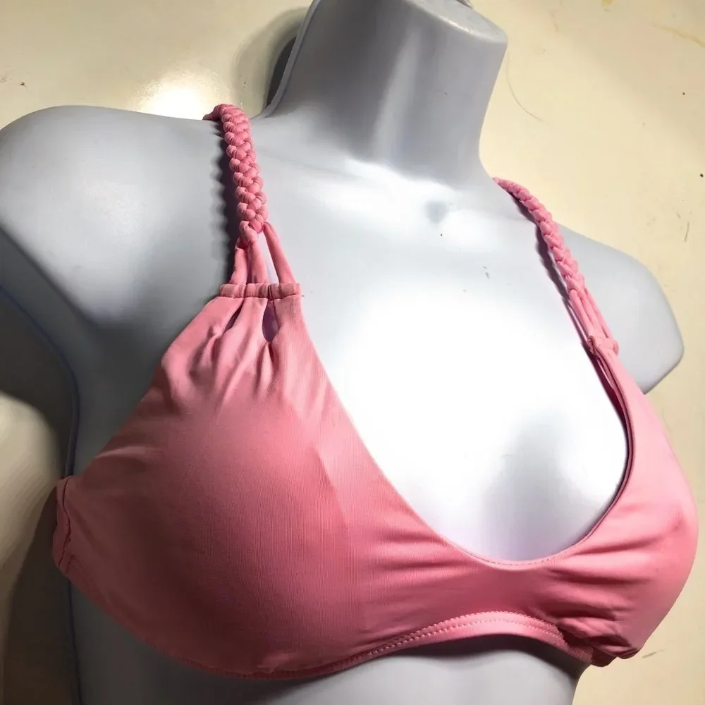 Frankie’s Bikinis Pink Bikini Top‎